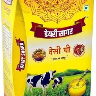 DAIRY SAGAR ghee Natural A2 Desi Cow Ghee 5kg| Pure Cow Ghee for Better Digestion and Immunity| 100% natural (DAIRY SAGAR 1LITER TETRA)