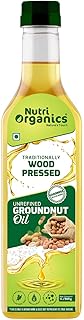 NutriOrganics Cold Pressed Groundnut (Peanut) Oil,1 L|Pure & Unrefined|Kolhu/Kacchi Ghani/Chekku/Ganuga|Natural & Chemical-Free|Rich Aroma & Flavor|Cooking Oil