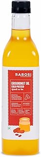 Barosi Cold Pressed Groundnut Oil 1 Litre | Pure, Unrefined Wood Pressed Groundnut Oil for Cooking | Kachi Ghani Peanut Oil | No Added Preservatives | Pet Bottle