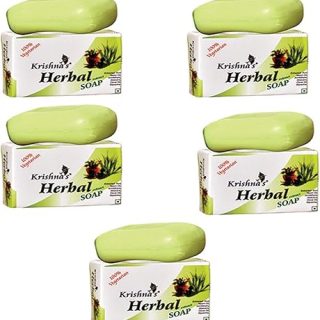 Krishna's Herbal Soap - 100 g each (Pack of 5) | Pure Herbal Extracts | For All skin Types