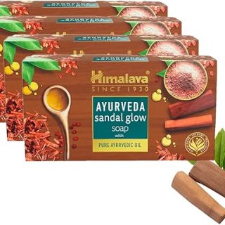 Himalaya Ayurveda Sandal Glow Soap, 75 Gm (Pack Of 4, 300 Gm)