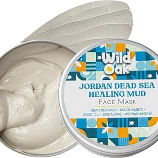 WildOak Jordan Dead Sea Mud Face Mask | 2% Niacinamide | Detox & Purifying Clay Mask | Absorbs Oil & Toxins | Fights Blemishes & Aging | De-Tan & Brightens | Evens Tone & Hydrates Skin | 100g