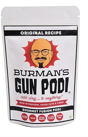 Burman’s Gun Podi | Gourmet | Fusion | Gunpowder | Homemade | Spice Mix I Ready to Use - No Oil Needed | Dry Chutney | Non-Traditional | Inspired by Mulgai & Andhra Podi | Use on Multiple Cuisines | Spicy Taste Maker | Vegan | Gluten Free | No Additives Colors Preservatives | No Onion No Garlic | 100% Natural Ingredients (Original Recipe-100G)